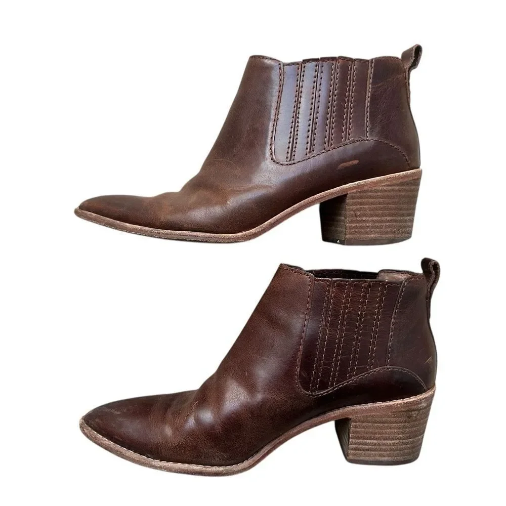Madewell Leather Chelsea Boots Western Bonham Ankle Size 8